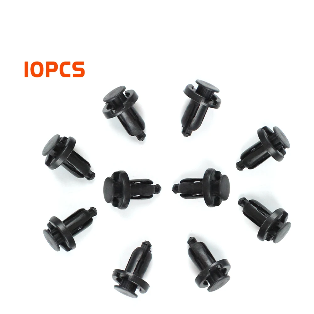 

10PCS/lot 10mm Plastic Rivet Fasteners Car Splash Fastener Clip Bumper Rivet Retainer Clips For Honda Interior Accessories