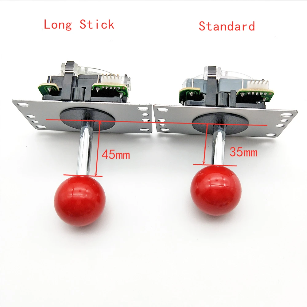 2 шт. копия Sanwa качество 5Pin 8way длинная палка джойстик многоцветный Happ мяч для