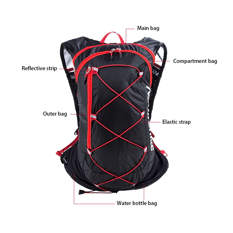 Naturehike 15L Ультралегкая Сумка для бега на открытом воздухе рюкзаки светоотражающие