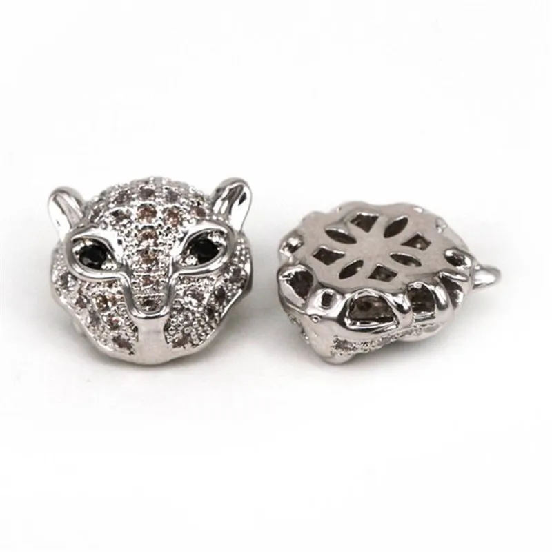 Бусины леопардовой расцветки Cheetah BeadsCZ бусины с микрозакрепкой в виде животного