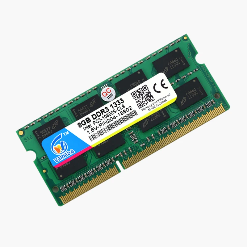 Память для ноутбука VEINEDA DDR3 8 Гб 1333 1600 МГц 204pin 1 5 в PC3 10600 sodimm Ram ddr 3|Оперативная