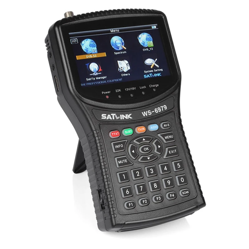 Satlink WS-6979 Цифровой спутниковый Finder DVB-S2 DVB-T2 MPEG4 hd combo спектра приемник анализатор