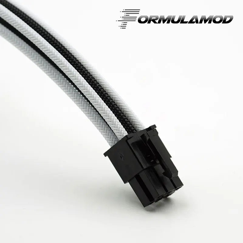 Black and White FormulaMod Fm-PCI6P-C, PCI-E 6Pin GPU удлинитель питания, материнская плата 18AWG 6Pin многоцветные соответствующие кабели расширения - Цвет лезвия: Black and White