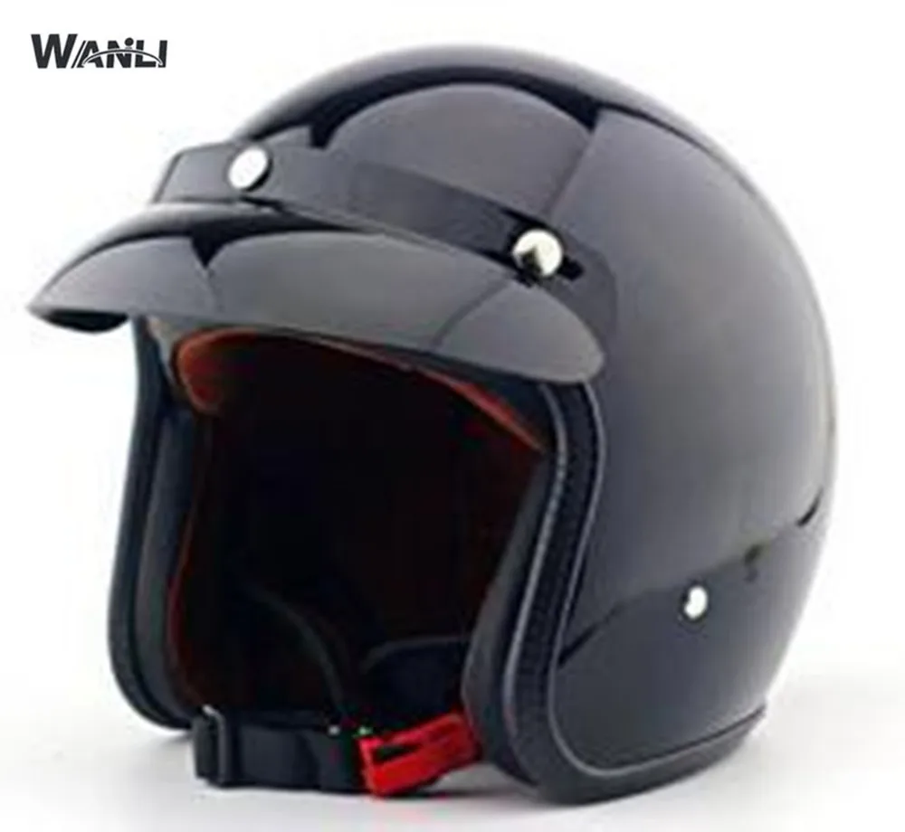 gloss without lens Новинка, мотоциклетный шлем casco capacetes, Ретро стиль, шлем для мотокросса, 3/4, с открытым лицом, для скутера, шлемы S, L, XL, XXL - Цвет: gloss without lens