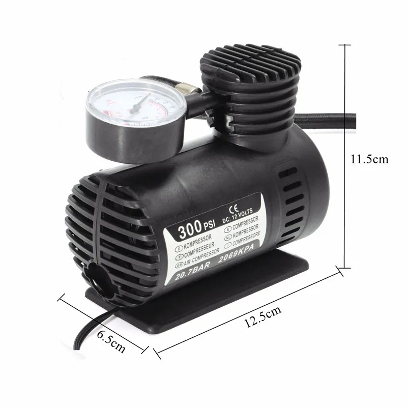 12V портативный мини воздушный компрессор 300 PSI авто электрический шинный инфлятор