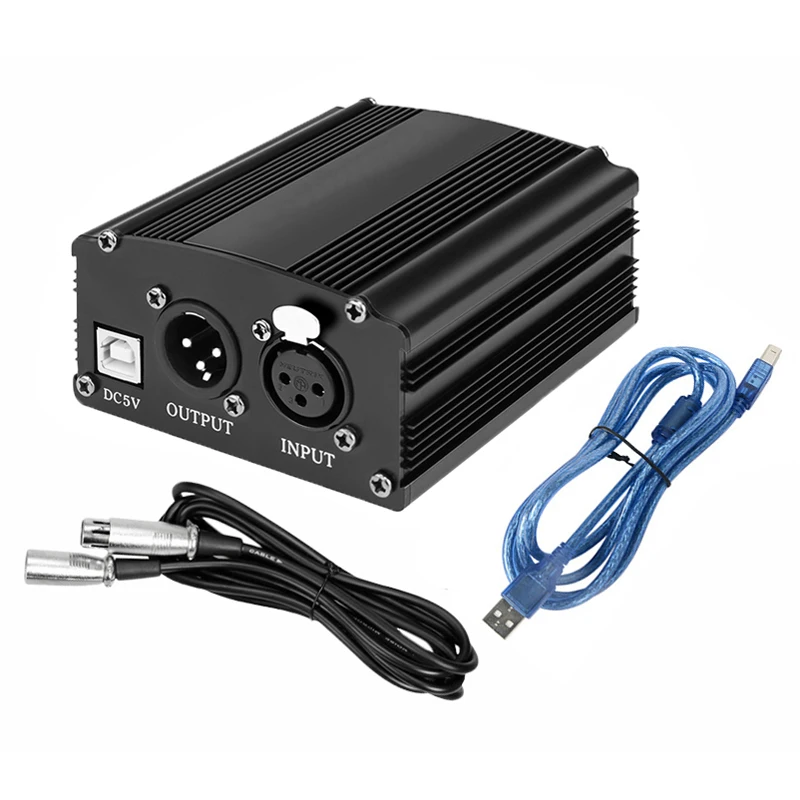 Новый микрофон питания USB порт DC5V источник 48 В фантомная мощность для сети