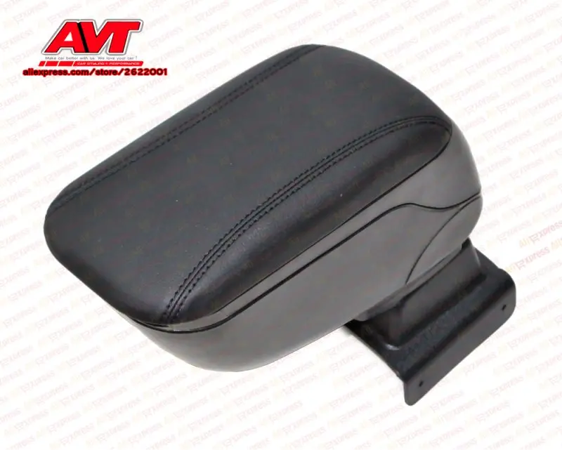 BLACK Автомобильный подлокотник для Skoda Rapid 2013-, центральная консоль, Кожаная Коробка для хранения, коробка для хранения, аксессуары для интерьера, автомобильный стиль - Название цвета: BLACK