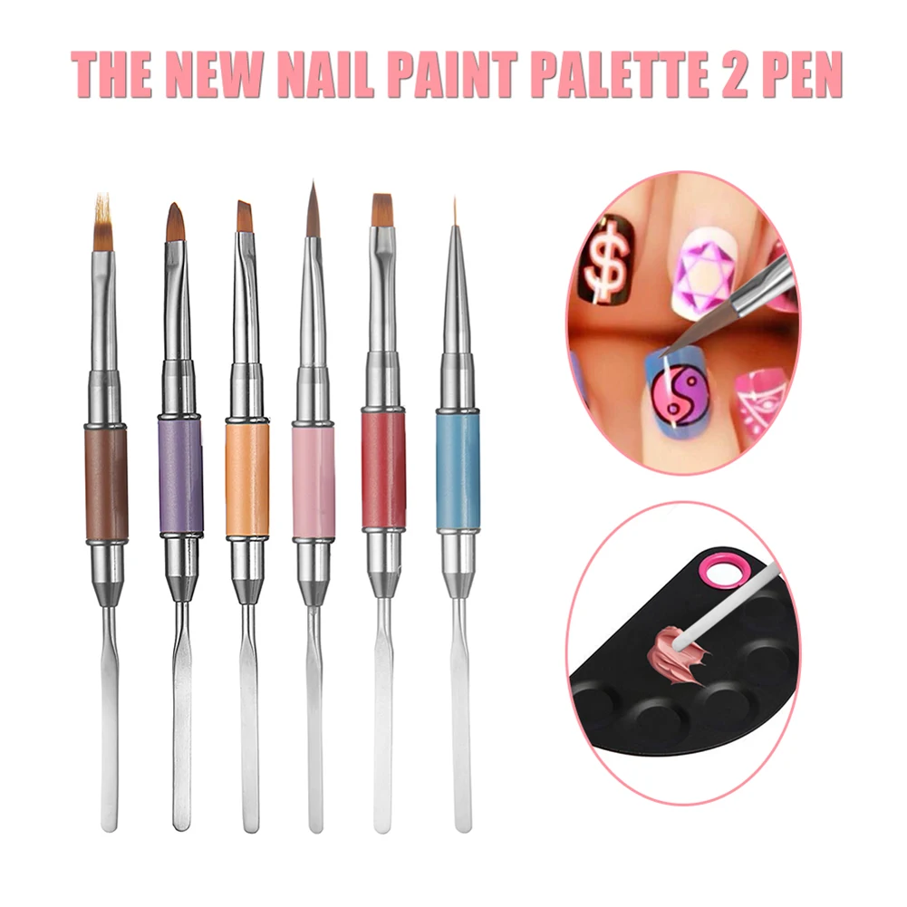 Professional Double Head Nail Art Painting Pen Drawing Brush Manicure Tool | Красота и здоровье