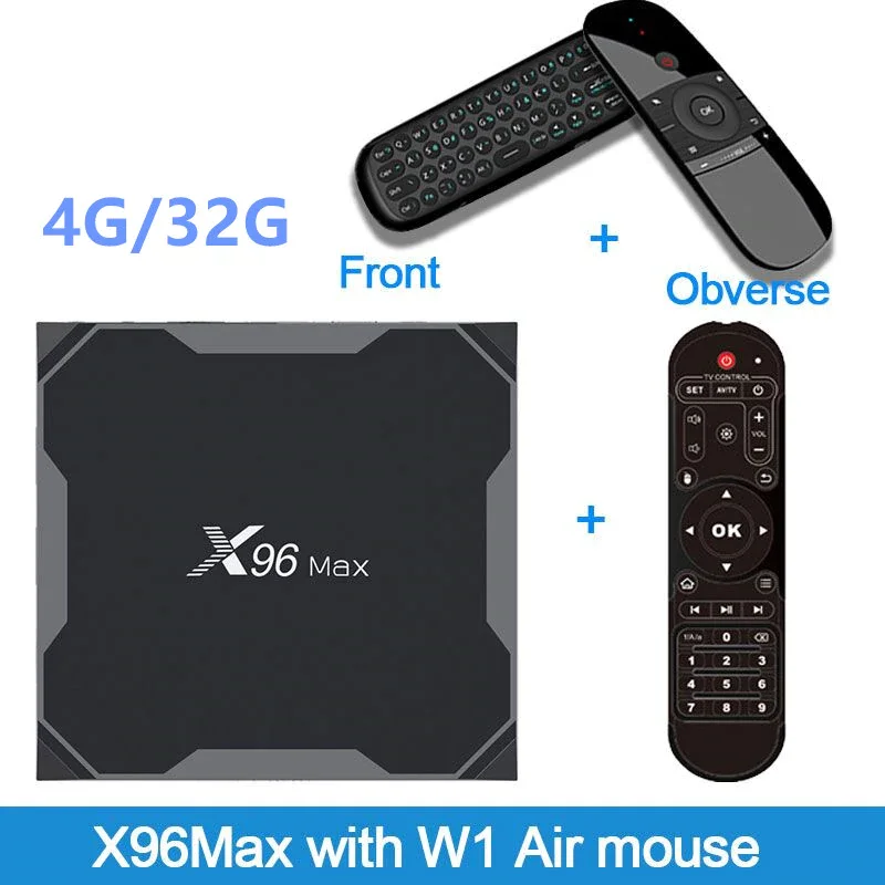 X96 Max Smart tv BOX Android 8,1 Amlogic S905X2 LPDDR4 Четырехъядерный 4 Гб 64 Гб 2,4G и 5 ГГц Wifi BT 1000M H.265 4K телеприставка X96 Max - Цвет: X96 MAX 4GB32GB W1