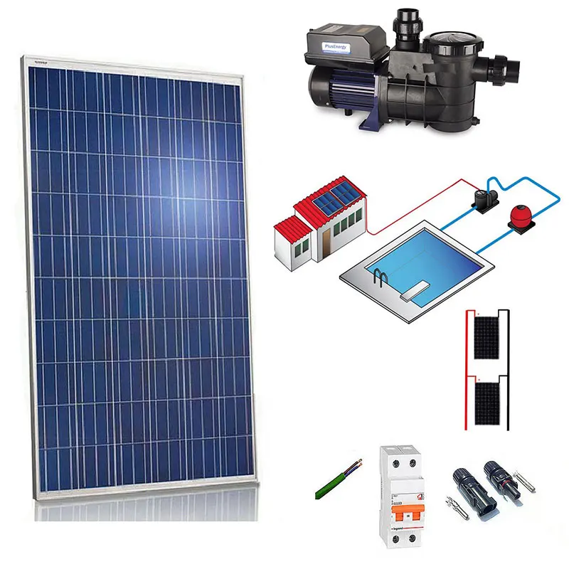 Комплект solar 370W 1/2cv depuradora para piscina|Система| |
