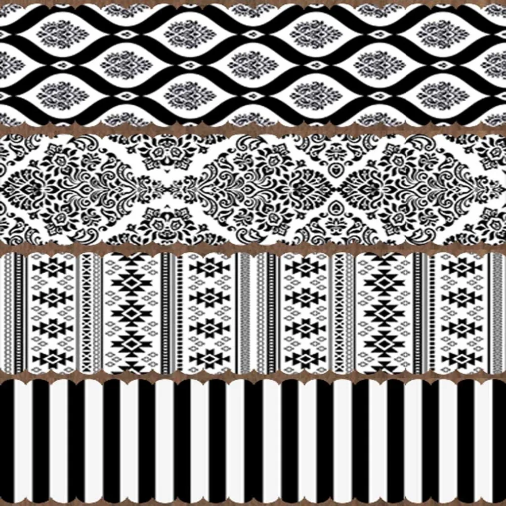 

Else Black White Gray Damask Geometric Table Cloth Runner Home Decorations for Kitchen Dining Room Wedding Birthday 40X140CM