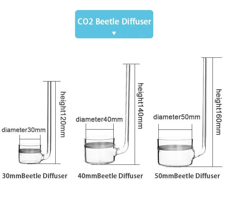 Вив Стекло CO2 аквариумный диффузор стеклянный распылитель для растительного бака