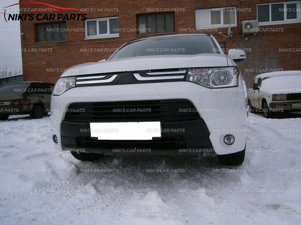 Клыки на бампер для Mitsubishi Outlander III 2012- ABS пластик 1 комплект/2 шт. динамическое литье украшения автомобиля Стайлинг тюнинг