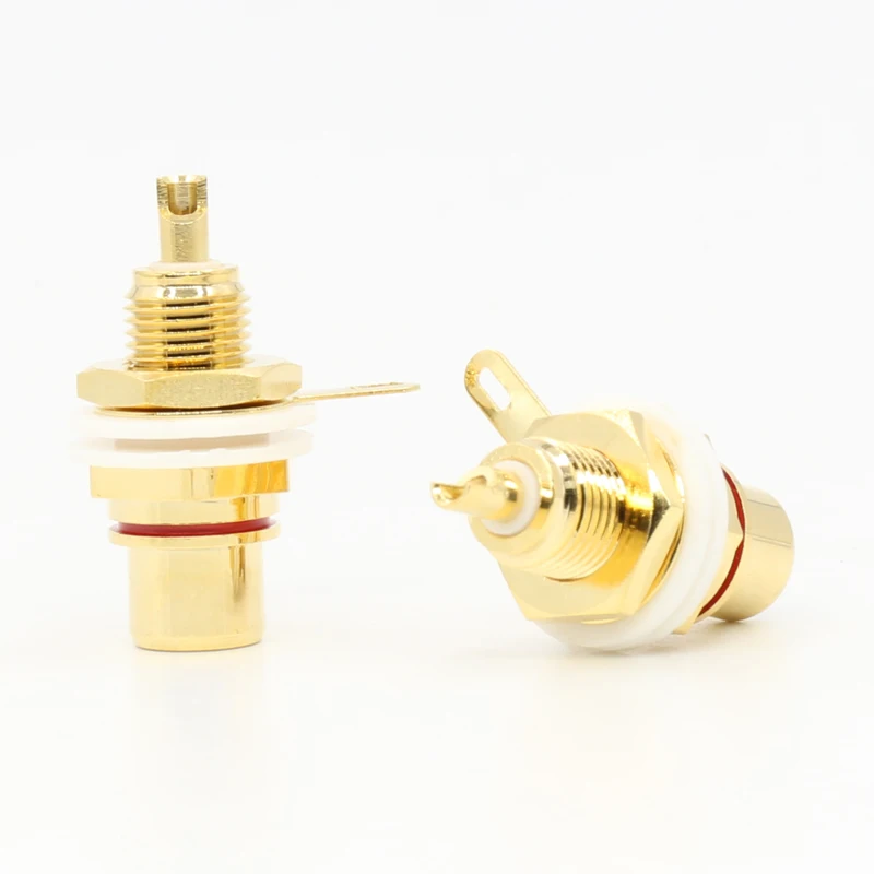 10 шт. RCA гнездо Шасси Панель крепление разъем 24K позолоченный|connector socket|socket panelpanel