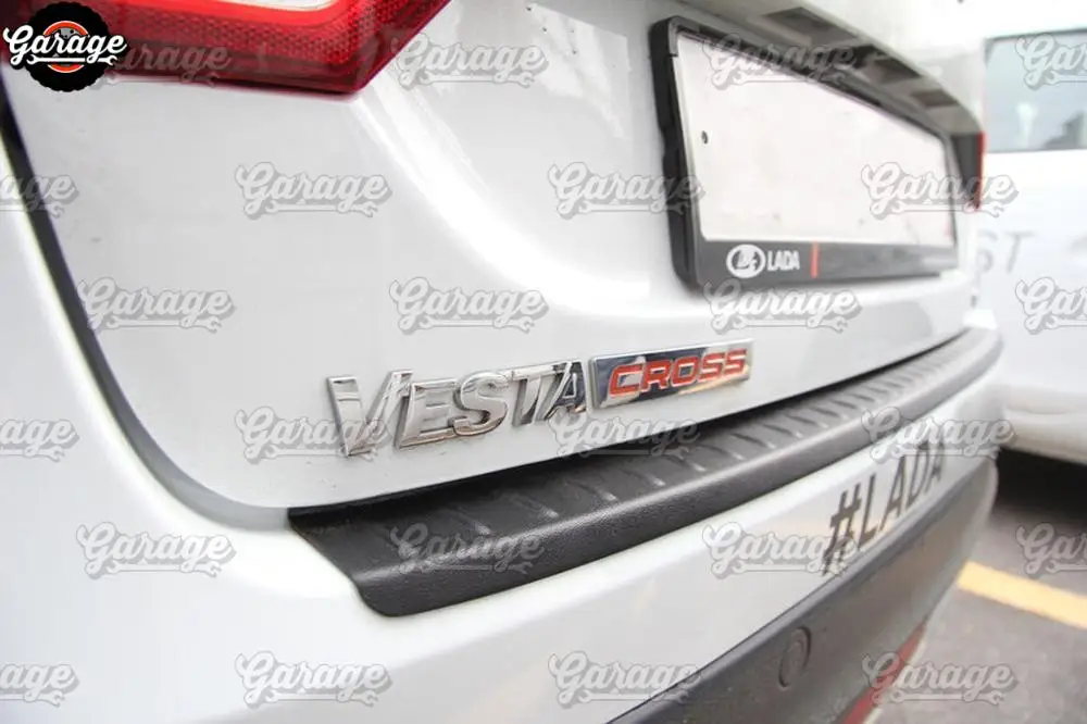 Защита заднего бампера для Lada Vesta Sedan / SW Cross 2015-аксессуары из АБС-пластика защитная