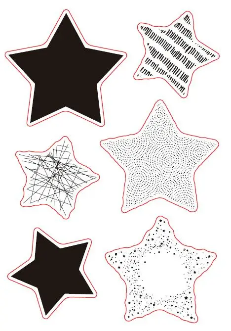 Фото Прозрачный силиконовый штамп со звездами/печать для скрапбукинга своими