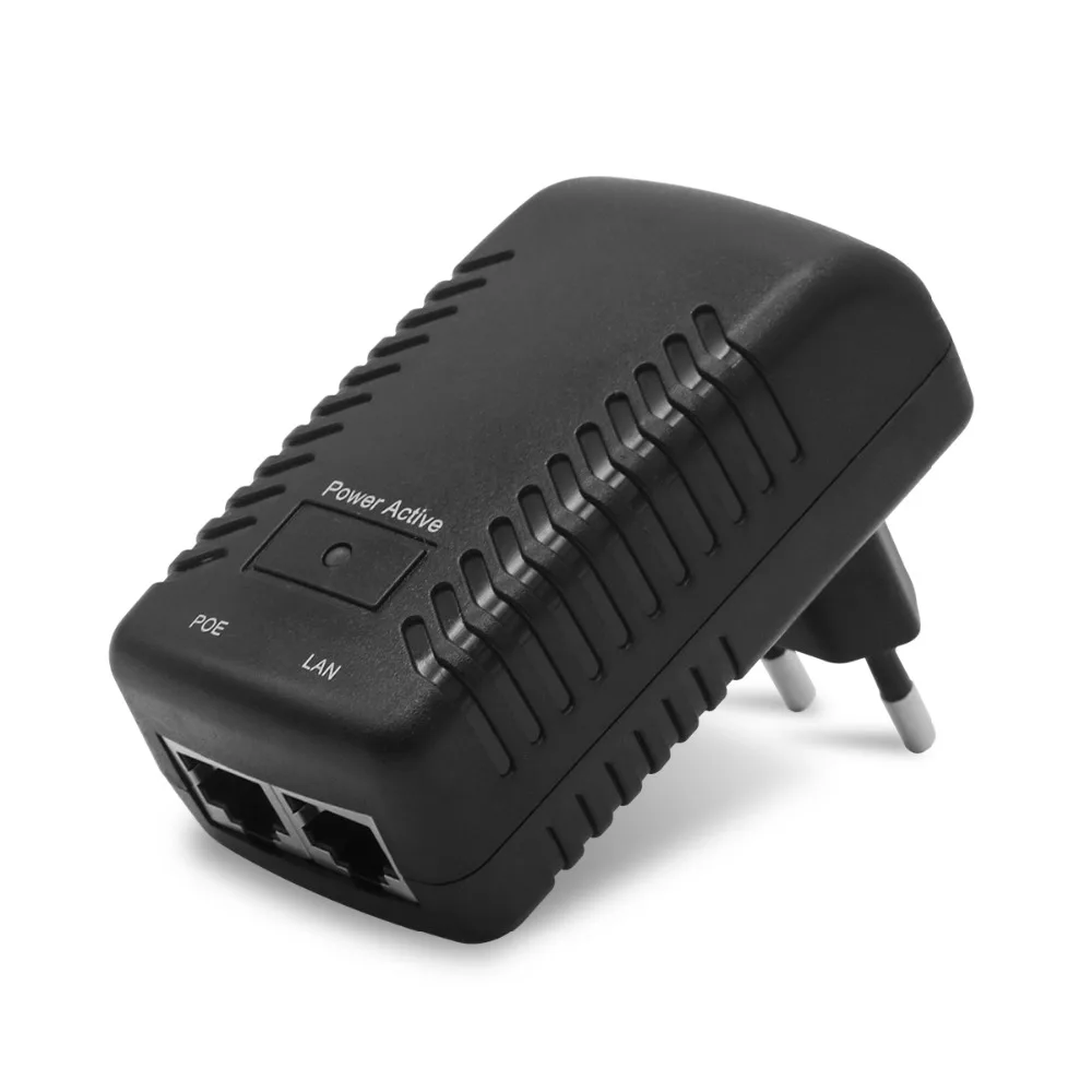 Высокое качество Ethernet POE инжектор 802.3af адаптер питания для ip-камеры США ЕС Великобритания AU разъем DC48V 0.5A совместим с IEEE802.3af