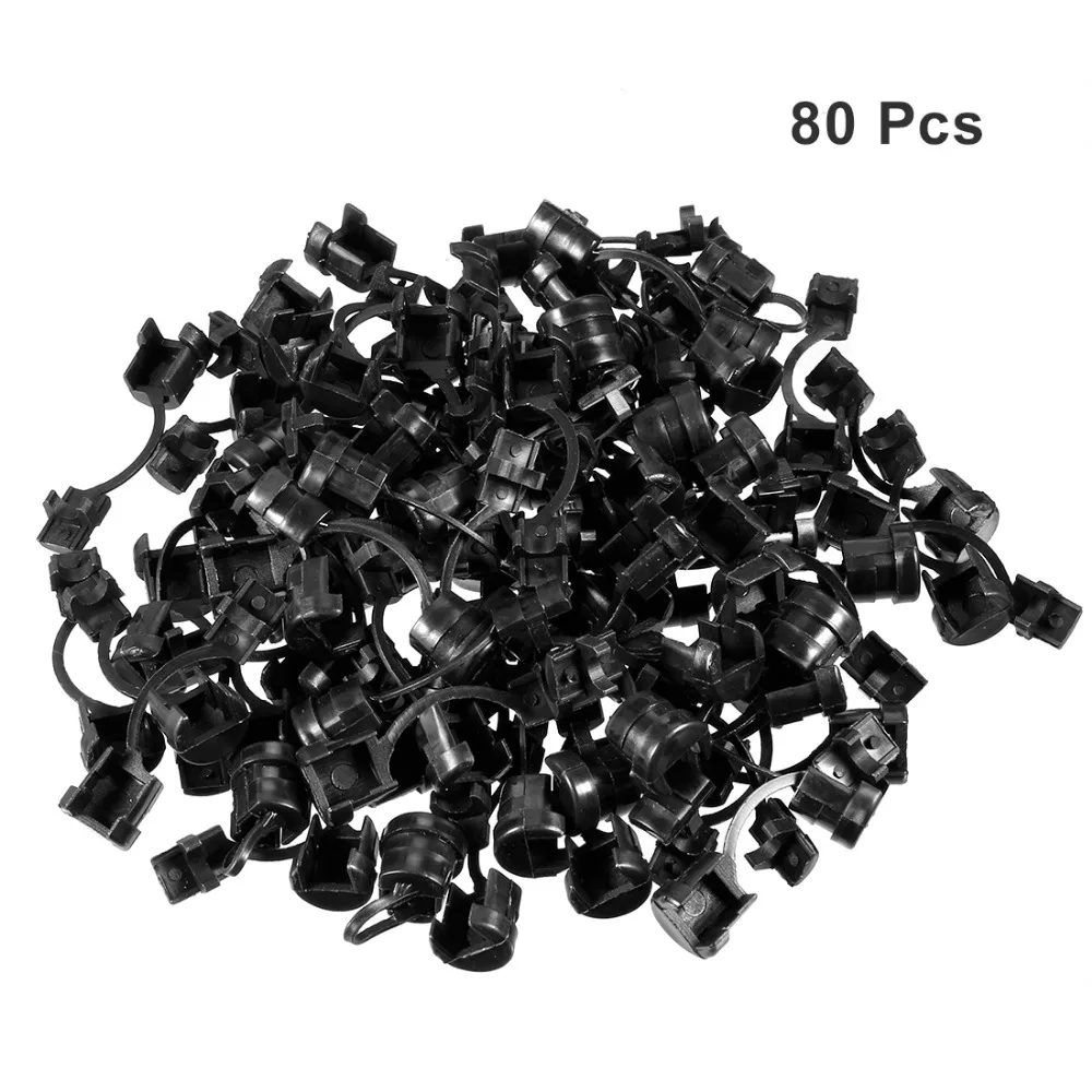 Uxcell 80 шт./лот A9 нейлоновые деформационные втулки Провода Протекторы черный для 5,3 мм ширина плоские кабели 22x13 мм