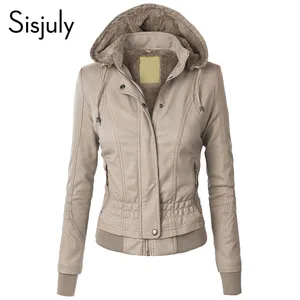 Sisjuly куртка пальто женщины 2019 зима тонкий молния с капюшоном пальто женский теплый повседневная верхняя одежда твердые 2XL осень кожаная куртка пальто