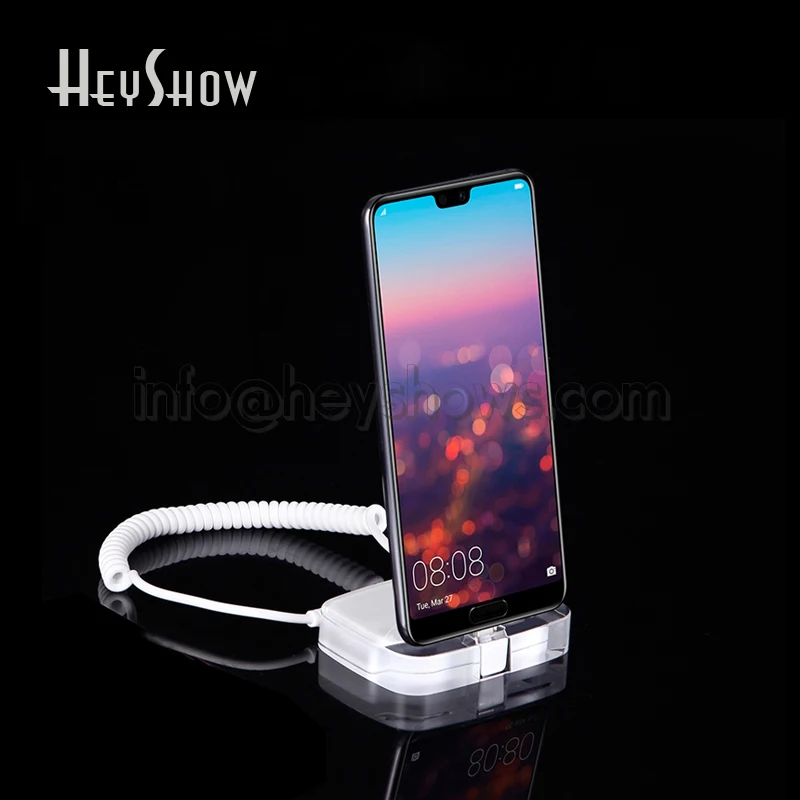 Mobile Phone Security Anti Theft Display Stand Acrylic iPhone Burglar Alarm System For Huawei Apple Samsung Retail Store