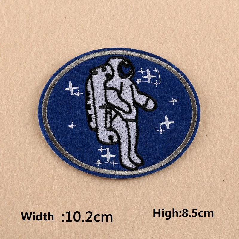 Популярная вышитая аппликация для ткани прикрепленная к эмблеме космонавта