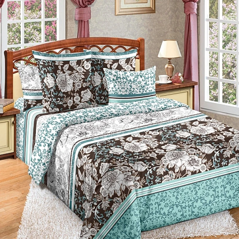 Постельное белье &quotХлопковый Рай&quot Бязь 1 5-спальное 2-спальное евро и семейное