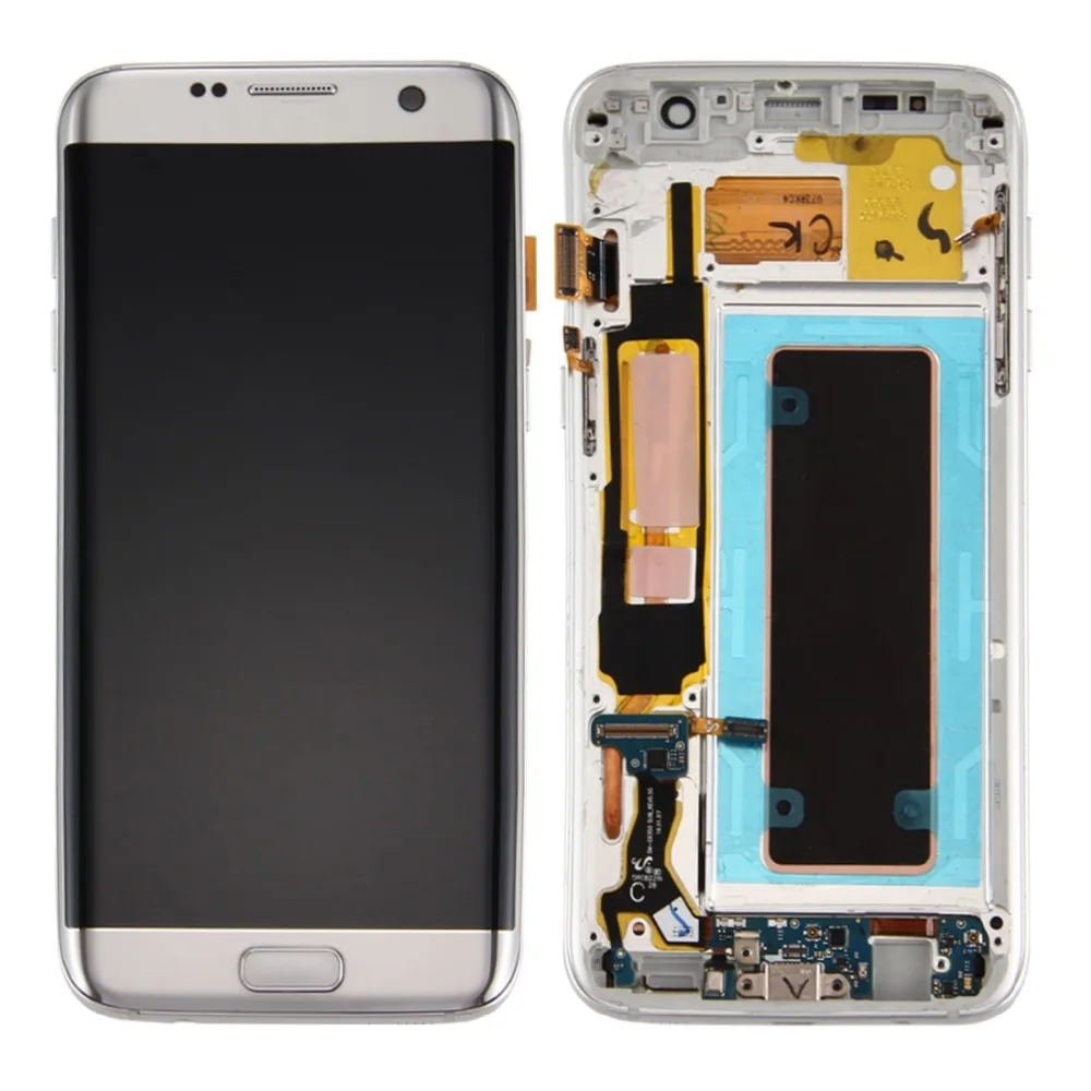 Оригинальный ЖК экран и дигитайзер в сборе для Galaxy S7 Edge / G935F с рамкой платой