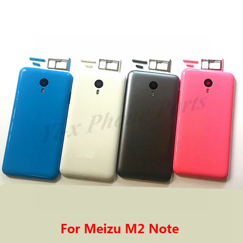 

10pcs/lot For MEIZU M2 Note Back Battery Cover SIM Card Tray For Meilan note2 With Camera Lens +flash+Power Volume Buttons