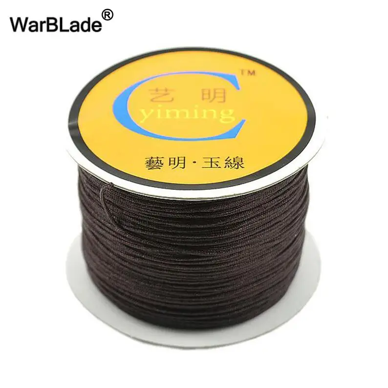 dark brown 100 м 0,8 мм 1 мм 1,5 мм 2 мм хлопковый шнур нейлоновый шнур пластиковая нить DIY веревочный браслет Шамбала из бусин для изготовления ювелирных изделий - Цвет: dark brown