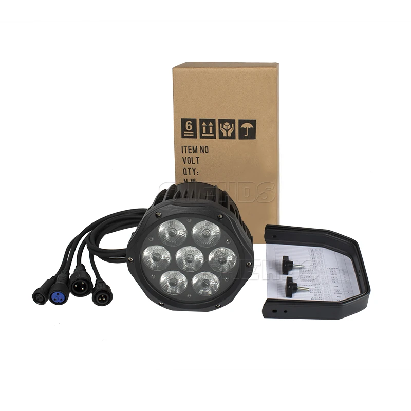 SHEHDS новый алюминиевый IP65 Водонепроницаемый 7x18 Вт RGBW LED Par свет для DJ клубного