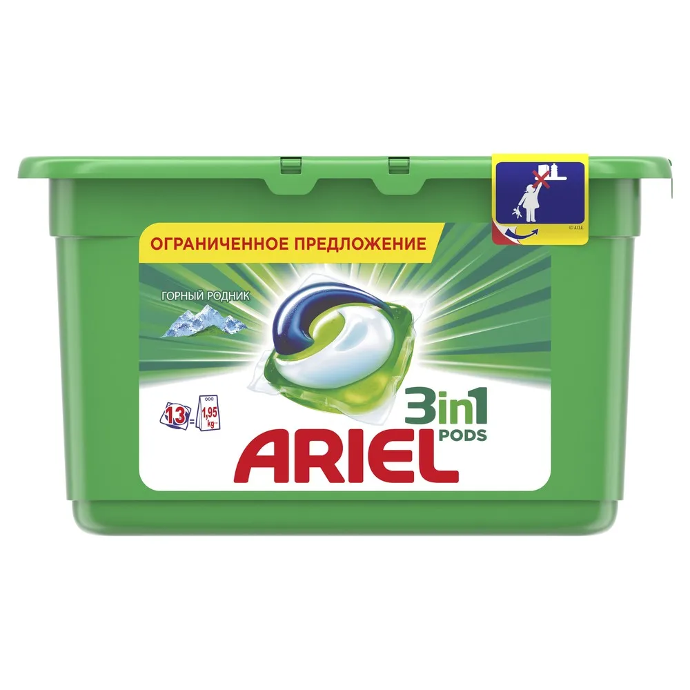 Капсулы для стирки Ariel PODS Горный родник 13 шт