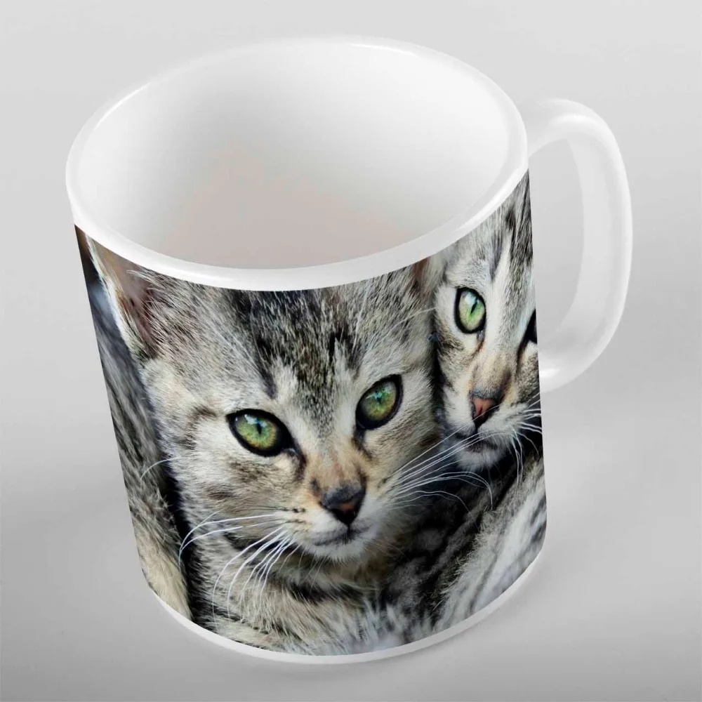 

Else Gray Black Lines Funny Cats Green Eyes Animals 3d Print Gift Ceramic Drinking Water Tea Bear Coffee Cup Mug Kitchen