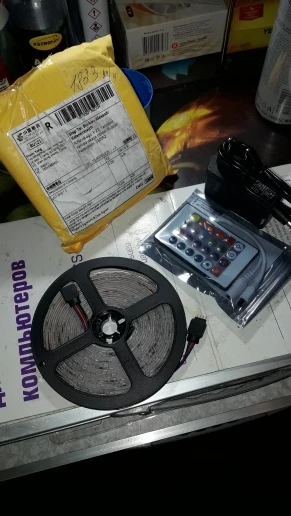 RGB Светодиодная лента светильник SMD 2835 5 м Водонепроницаемая RGB лента 12В лента Диодная Светодиодная лента s светильник Гибкая полоса лампа ИК wifi контроллер
