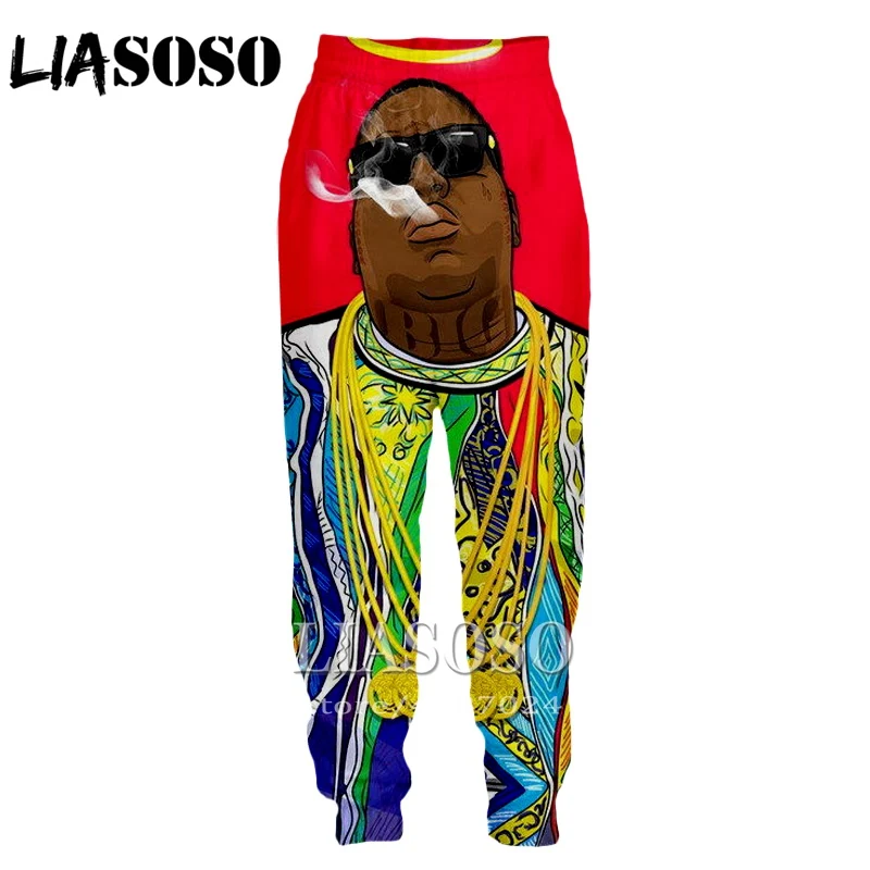 LIASOSO футболка для мужчин женщин 3d принт рок Biggie Smalls хип хоп рэпер Harajuku толстовки