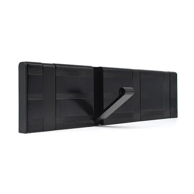 4 Hooks Black Premintehdw одноцветное алюминиевое настенное крепление, скрытое складное пальто, крючок для одежды, крючки для халатов, черный, золотой, серебряный, один 2 3 4 5 крючков - Цвет: 4 Hooks Black