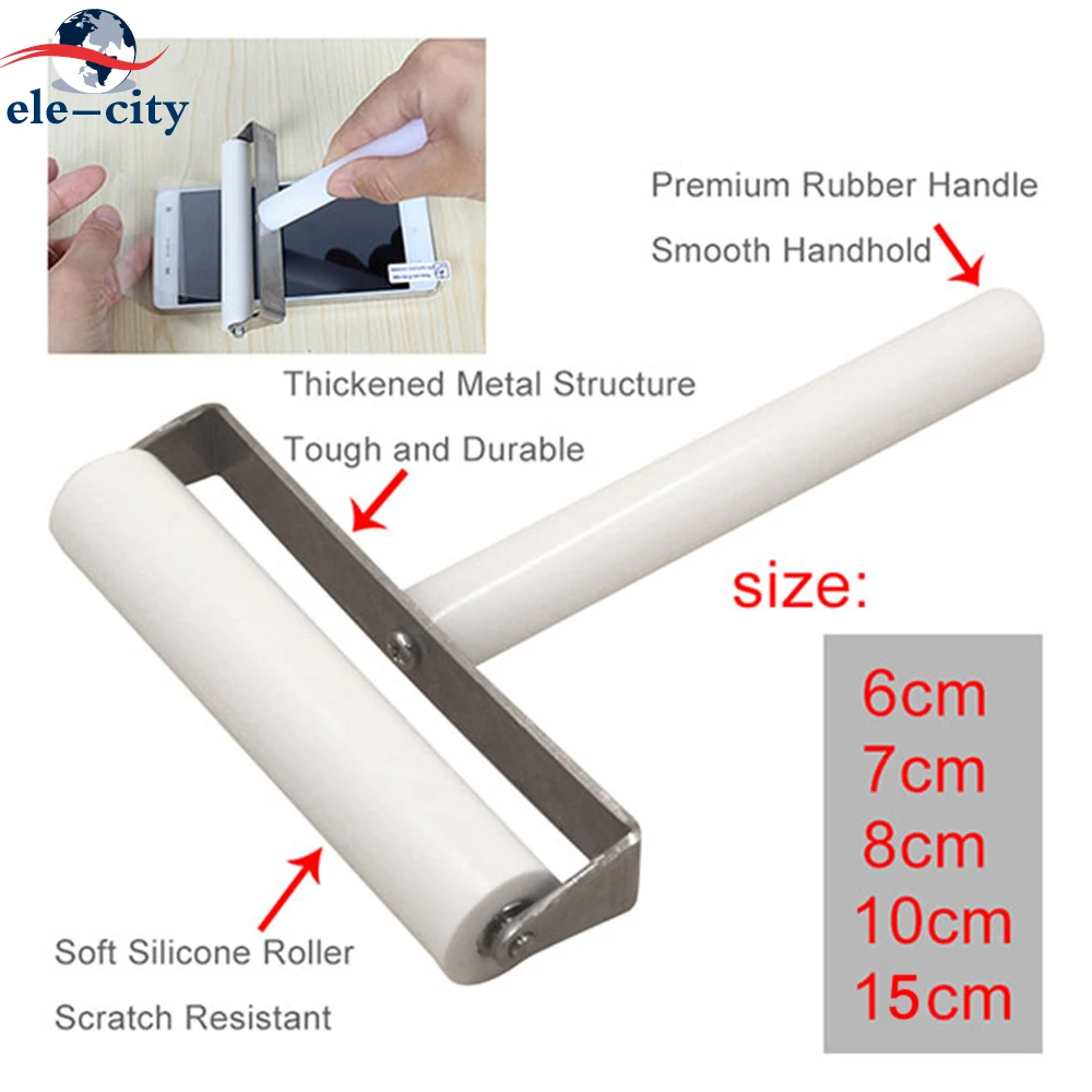 

6cm 7cm 8cm 10cm 15cm Silicone Film Roller Tool for Pushing Screen Film for Samsung iPhone X Tablet Laptop Screen Protector Film