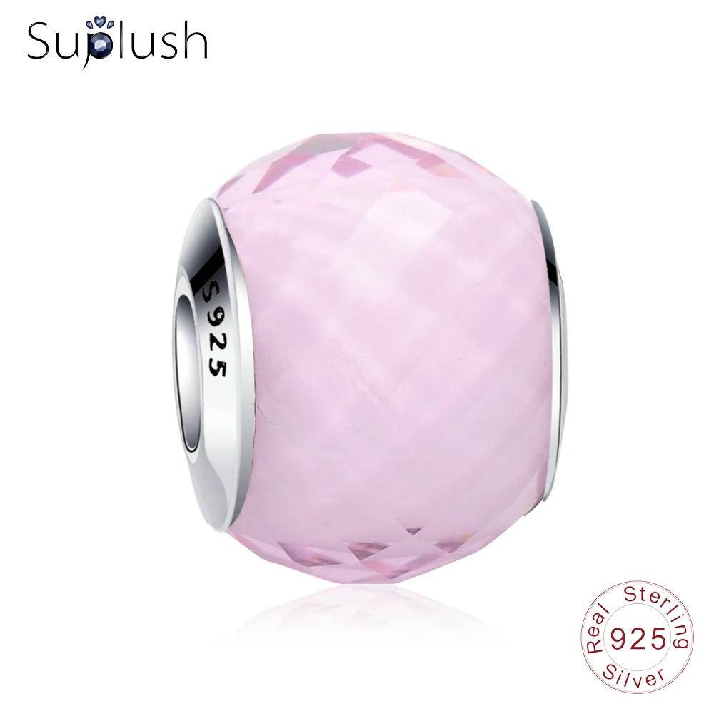 Новый браслет Suplush из стерлингового серебра 925 пробы стеклянный бусина
