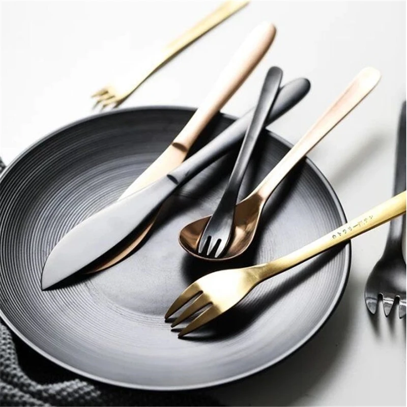 1 шт. простые серебряные японские столовые приборы из матовой нержавеющей стали в