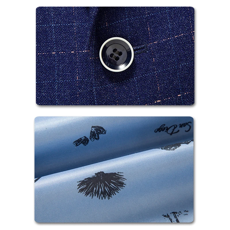 YUNCLOS новый мужской костюм Блейзер модный приталенный на пуговицах в клетку