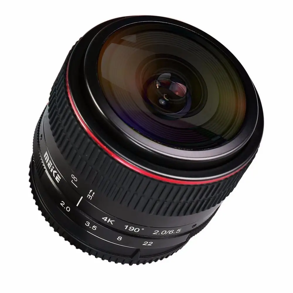 MEIKE MK-6.5mm F2.0 объектив рыбий глаз для Canon EF-M Крепление объектива камеры с EACHSHOT Ткань для очистки объектива сумка