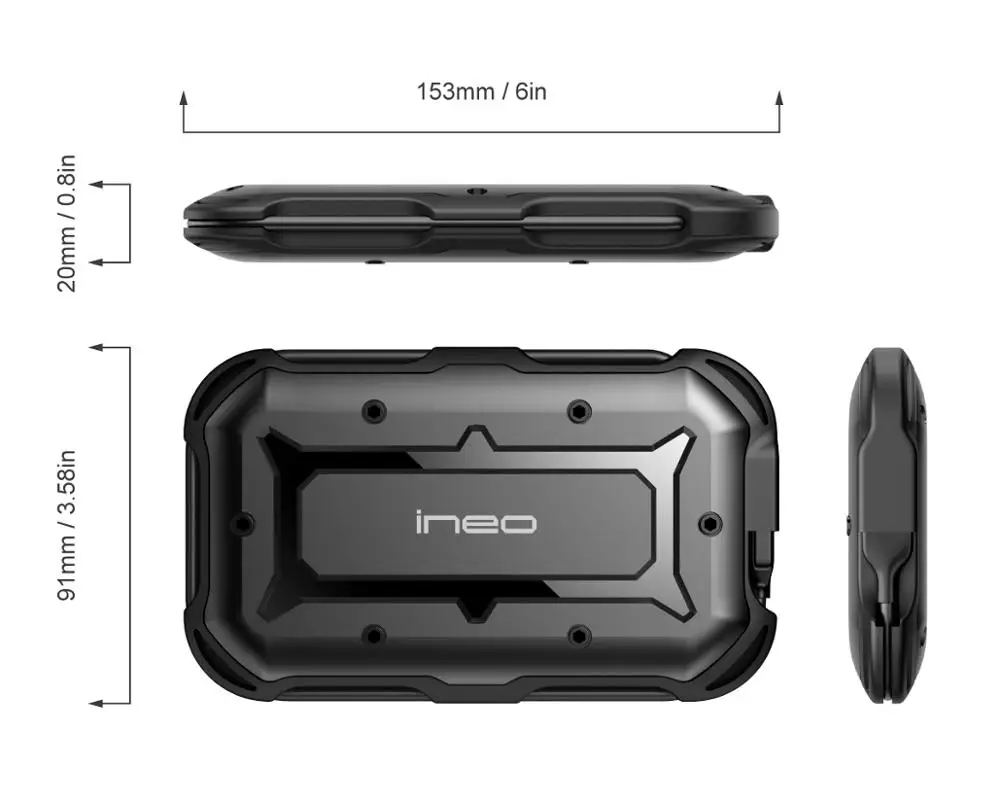 Ineo жесткий диск чехол прочный ударопрочный IP66 Внешний USB 3,0 для SATA 2,5 жесткий диск SSD корпус Caddy [T2566-II type A]