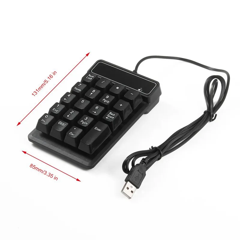 Basix keyboardUSB Проводная цифровая клавиатура механическая с цифрами 19 клавиш