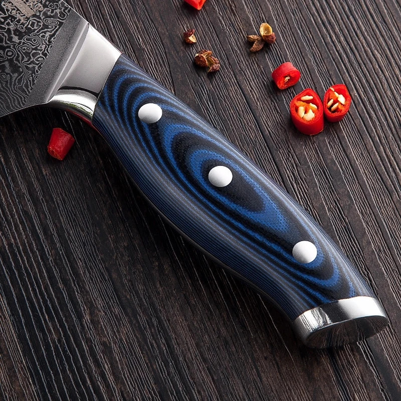 Набор ножей из дамасской стали GRANDSHARP 2 шт. 67 слойная японская Дамасская сталь vg10
