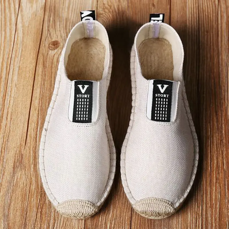 Мужская повседневная обувь Льняная на плоской подошве в рыбацком стиле Новинка