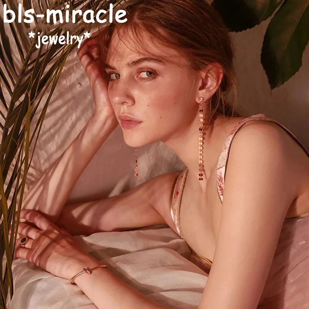 Bls miracle богемные круглые серьги с золотыми кристаллами длинные женские