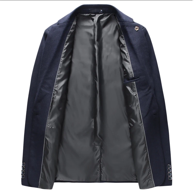 YUNCLOS Новый приталенный мужской костюм Блейзер однотонный серый красный куртка