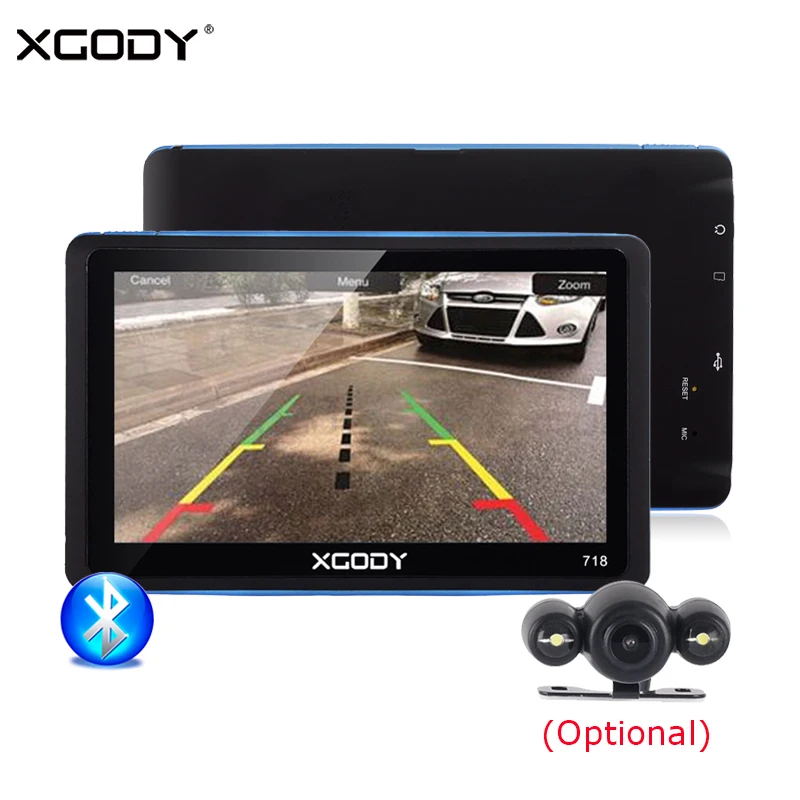 XGODY 7 дюймов Автомобильный gps навигатор 128 МБ 8 Гб FM Bluetooth Сенсорный экран gps навигация обратная камера Sat Nav Navitel карта Европы
