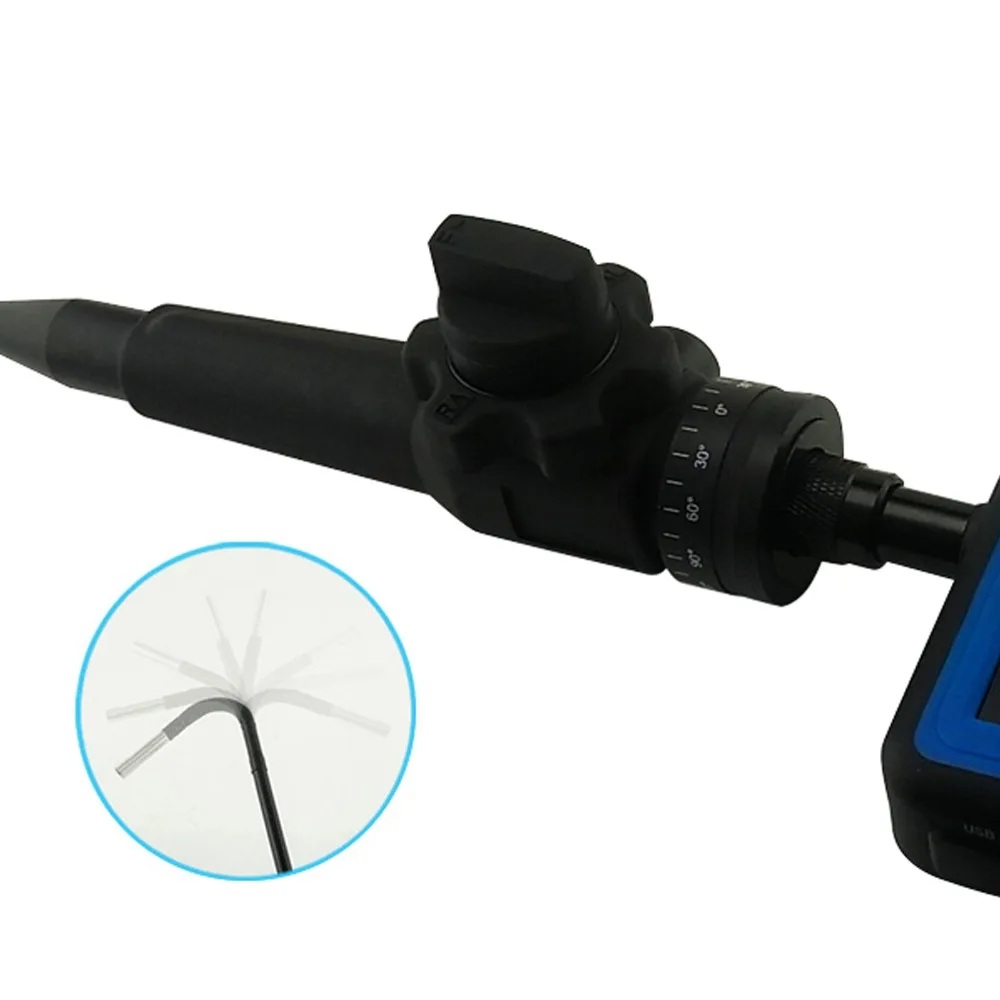 Промышленный эндоскоп Borescope с двойным вращением диаметр 5 мм 4 светодиодных лампы