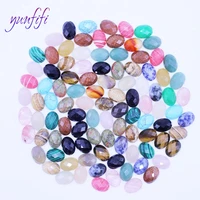 natural stone mixed colored cut ellipse ring beads