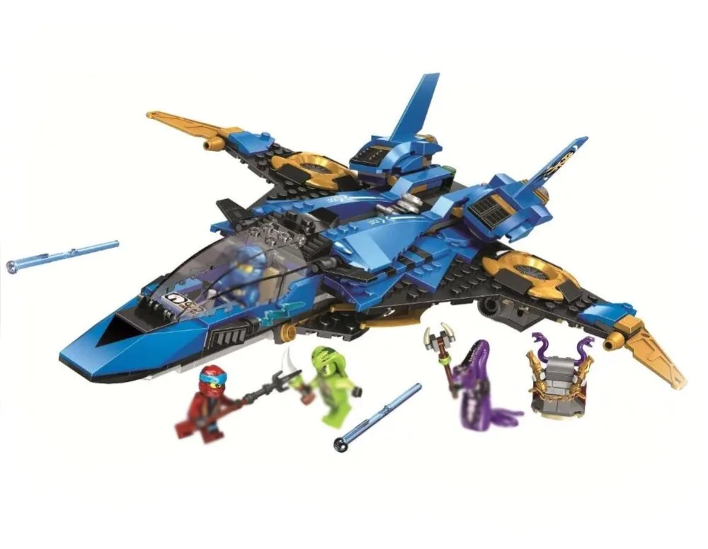 Legoings Новинка! Супер герои 70668 модель Jay's Storm Fighter космический корабль войны